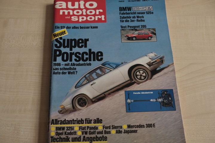 Deckblatt Auto Motor und Sport (08/1983)